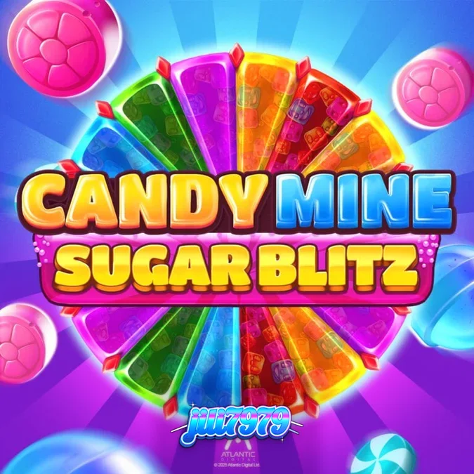 Tampilan visual slot Candy Mine Sugar Blitz dengan tema permen yang cerah